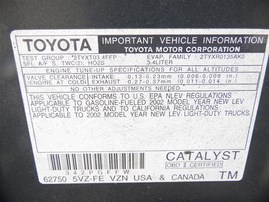 2002 Toyota 4Runner SR5 Green SR5 3.4L AT 2WD #Z22887